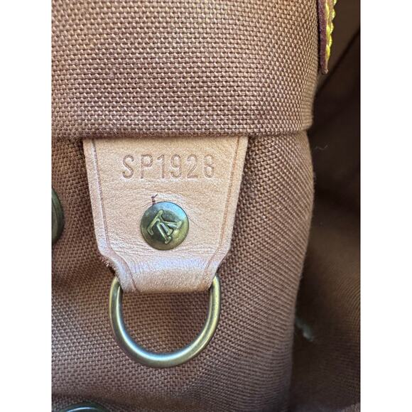 Vintage Louis Vuitton Montsouris MM Monogram Backpack Brown Leather Trim - Picture 4 of 14